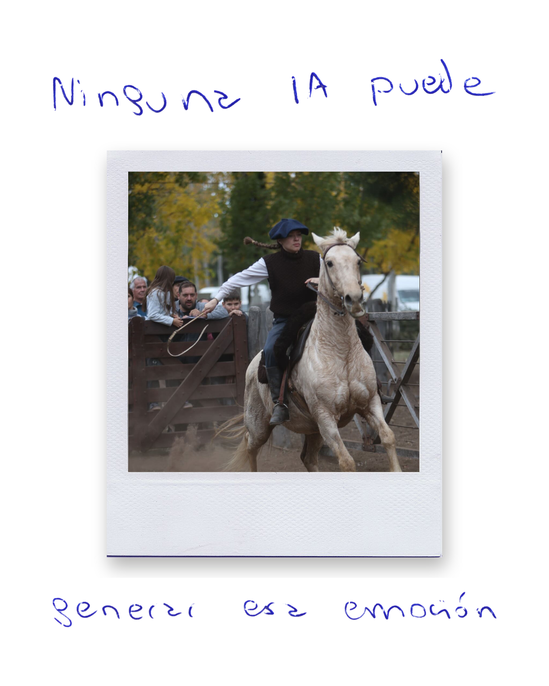 Foto impresa en formato Mini Retro con dedicatoria escrita a mano